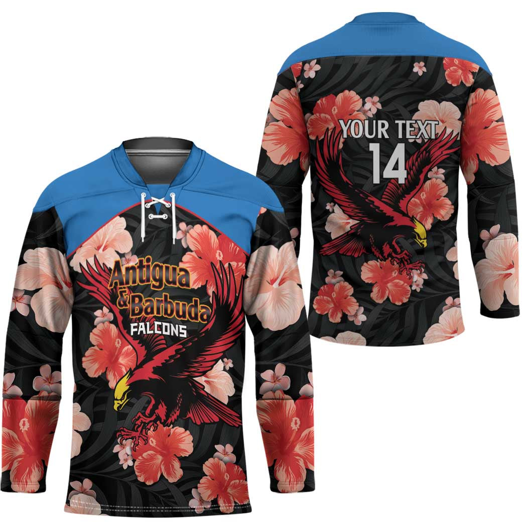 Custom Antigua and Barbuda Cricket Hockey Jersey 2025 Go Falcons Tropical Style - Wonder Print Shop