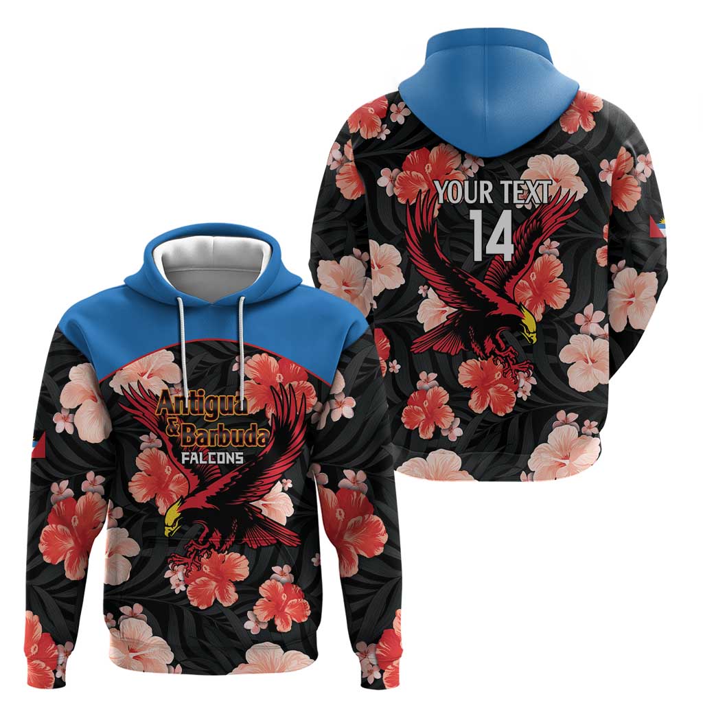 Custom Antigua and Barbuda Cricket Hoodie 2025 Go Falcons Tropical Style - Wonder Print Shop