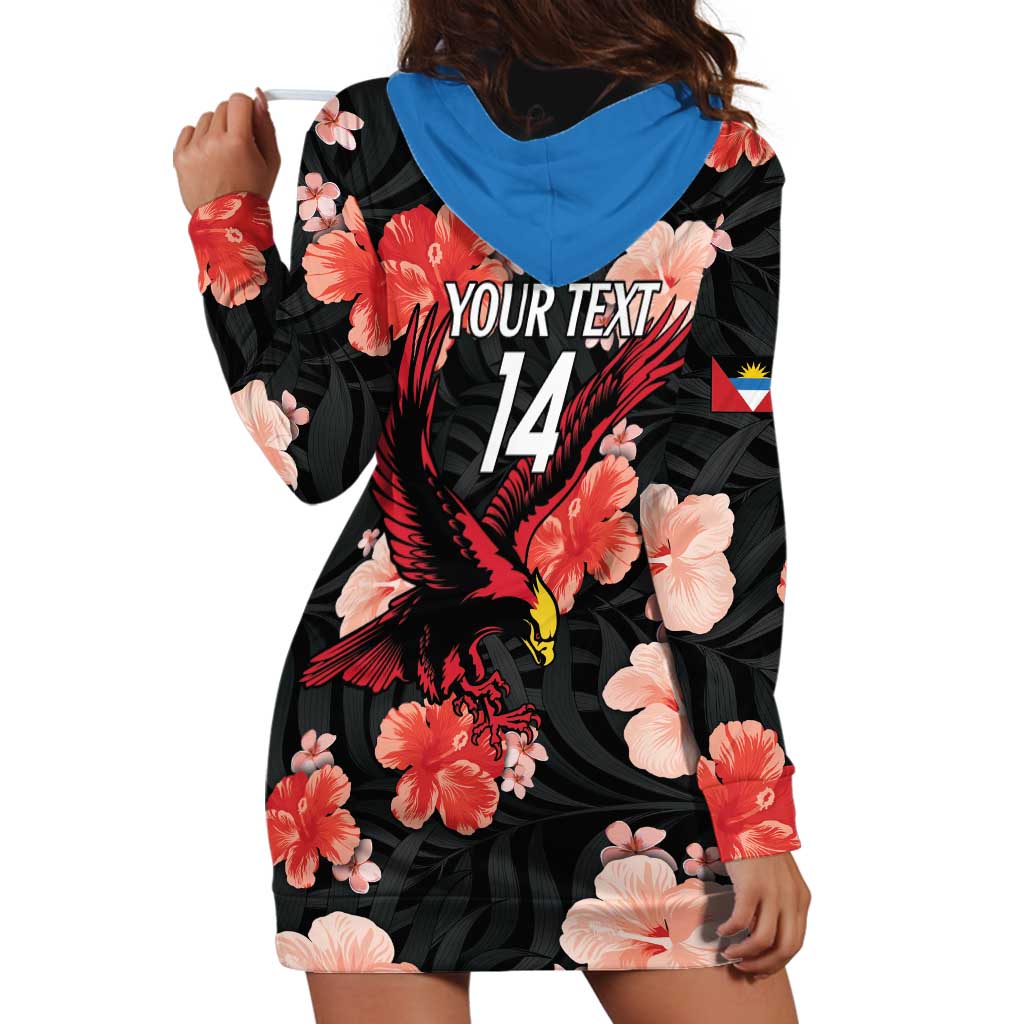 Custom Antigua and Barbuda Cricket Hoodie Dress 2025 Go Falcons Tropical Style - Wonder Print Shop