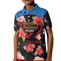 Custom Antigua and Barbuda Cricket Kid Polo Shirt 2025 Go Falcons Tropical Style - Wonder Print Shop