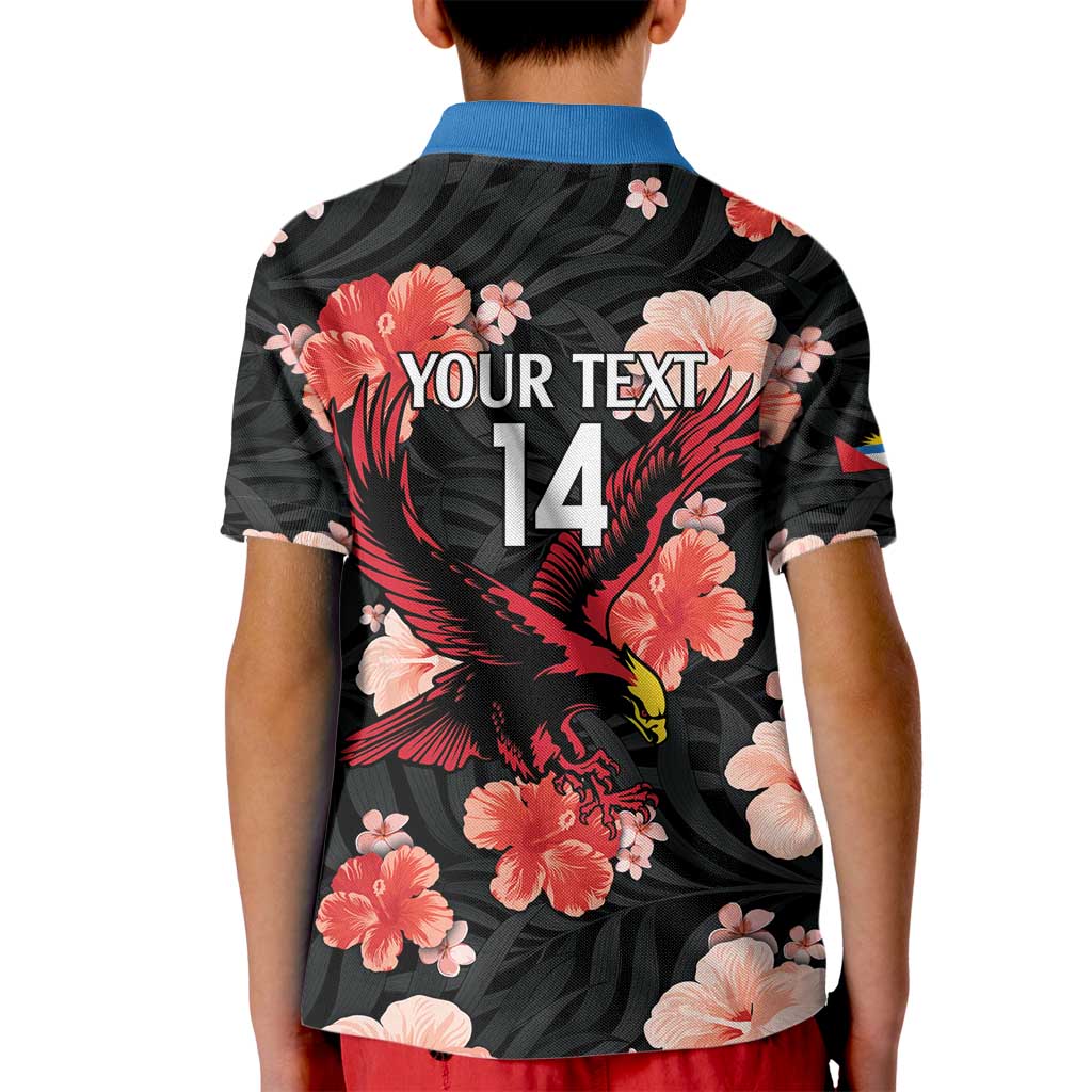 Custom Antigua and Barbuda Cricket Kid Polo Shirt 2025 Go Falcons Tropical Style - Wonder Print Shop