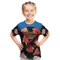 Custom Antigua and Barbuda Cricket Kid T Shirt 2025 Go Falcons Tropical Style - Wonder Print Shop