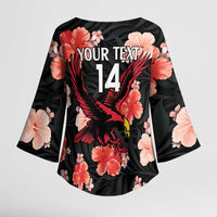 Custom Antigua and Barbuda Cricket Kimono Sleeve Blouse 2025 Go Falcons Tropical Style - Wonder Print Shop