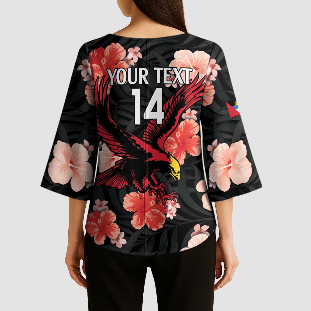 Custom Antigua and Barbuda Cricket Kimono Sleeve Blouse 2025 Go Falcons Tropical Style - Wonder Print Shop