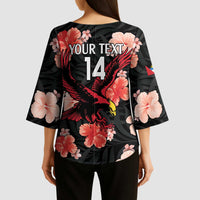 Custom Antigua and Barbuda Cricket Kimono Sleeve Blouse 2025 Go Falcons Tropical Style - Wonder Print Shop