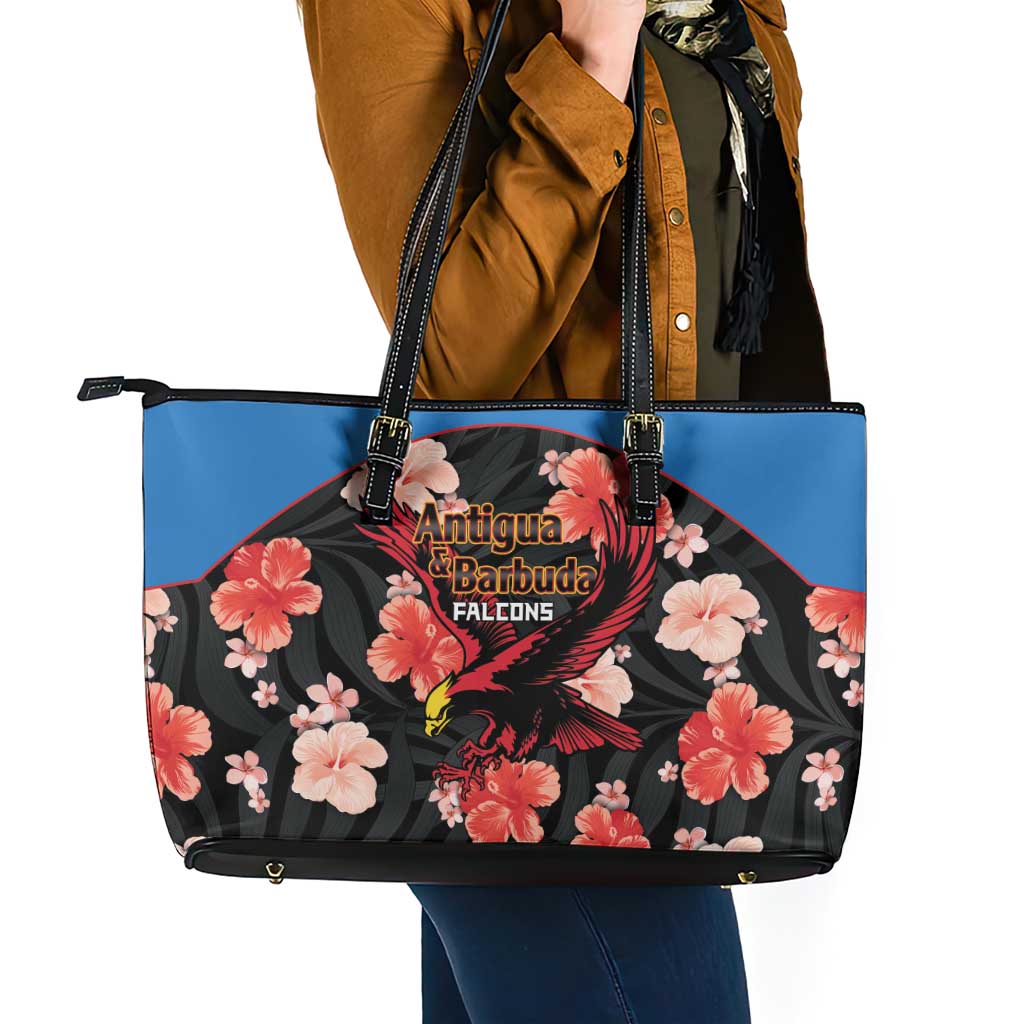 Antigua and Barbuda Cricket Leather Tote Bag 2025 Go Falcons Tropical Style - Wonder Print Shop
