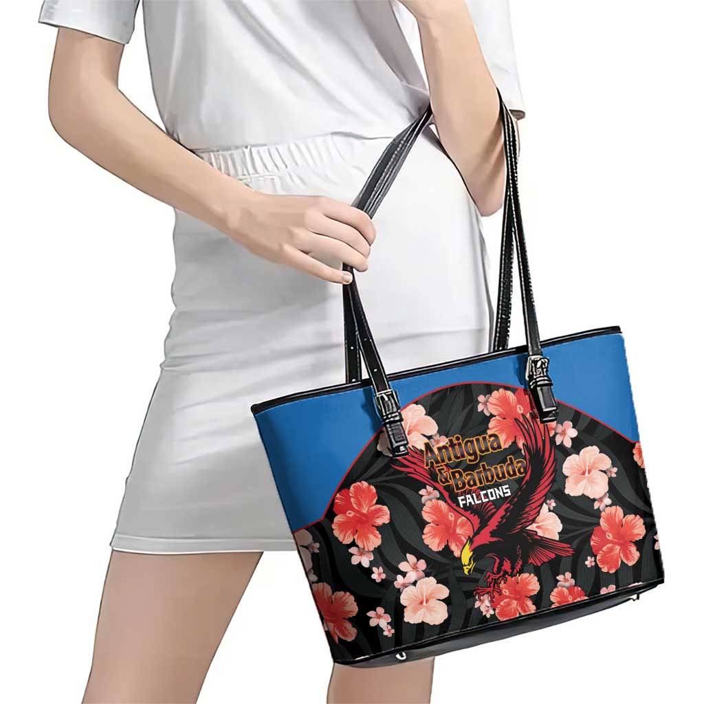 Antigua and Barbuda Cricket Leather Tote Bag 2025 Go Falcons Tropical Style - Wonder Print Shop