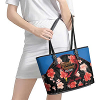 Antigua and Barbuda Cricket Leather Tote Bag 2025 Go Falcons Tropical Style - Wonder Print Shop