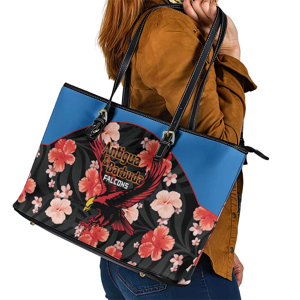 Antigua and Barbuda Cricket Leather Tote Bag 2025 Go Falcons Tropical Style - Wonder Print Shop