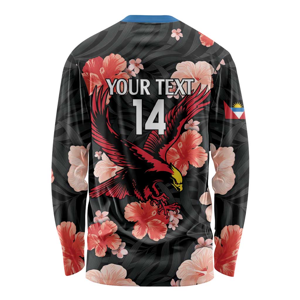 Custom Antigua and Barbuda Cricket Long Sleeve Shirt 2025 Go Falcons Tropical Style - Wonder Print Shop