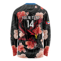 Custom Antigua and Barbuda Cricket Long Sleeve Shirt 2025 Go Falcons Tropical Style - Wonder Print Shop