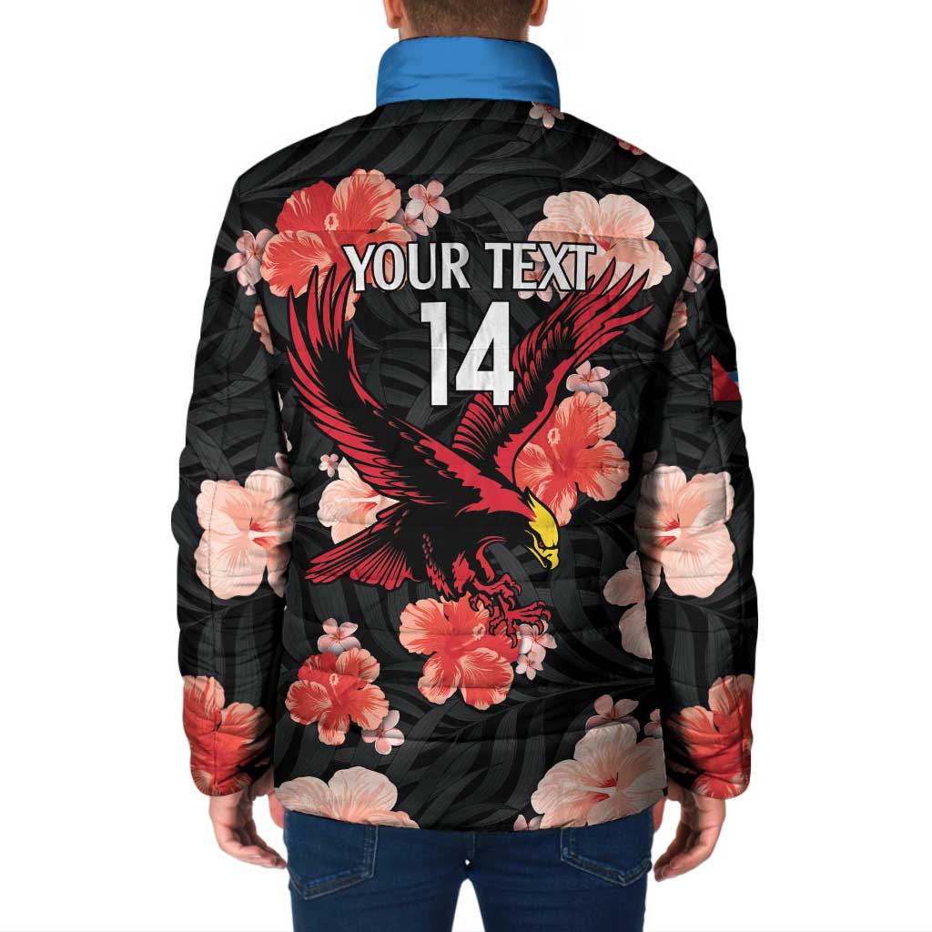 Custom Antigua and Barbuda Cricket Padded Jacket 2025 Go Falcons Tropical Style - Wonder Print Shop