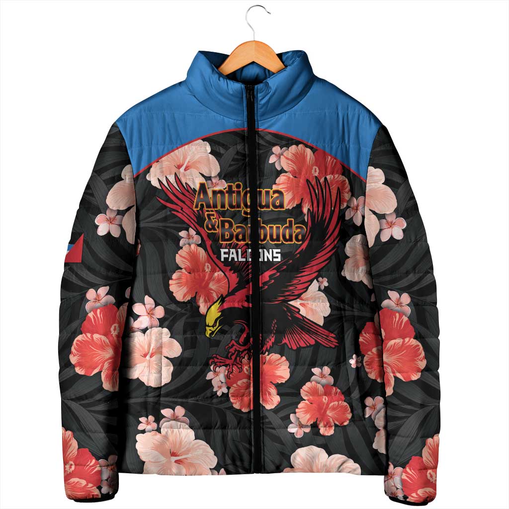 Custom Antigua and Barbuda Cricket Padded Jacket 2025 Go Falcons Tropical Style - Wonder Print Shop