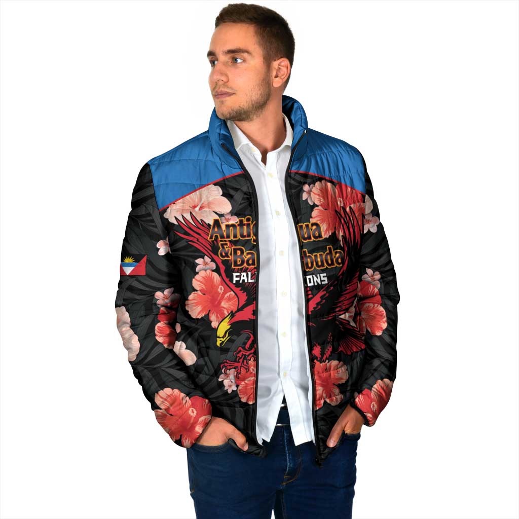 Custom Antigua and Barbuda Cricket Padded Jacket 2025 Go Falcons Tropical Style - Wonder Print Shop