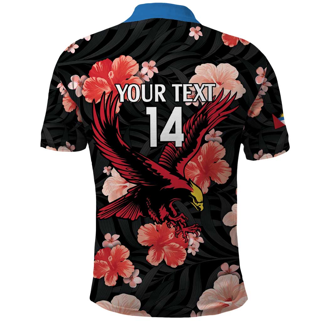 Custom Antigua and Barbuda Cricket Polo Shirt 2025 Go Falcons Tropical Style - Wonder Print Shop