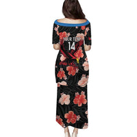 Custom Antigua and Barbuda Cricket Puletasi 2025 Go Falcons Tropical Style - Wonder Print Shop