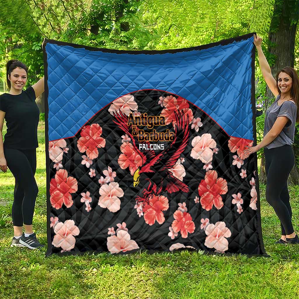 Antigua and Barbuda Cricket Quilt 2025 Go Falcons Tropical Style - Wonder Print Shop