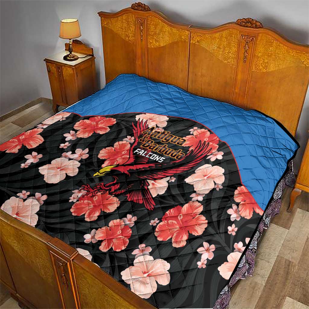 Antigua and Barbuda Cricket Quilt 2025 Go Falcons Tropical Style - Wonder Print Shop