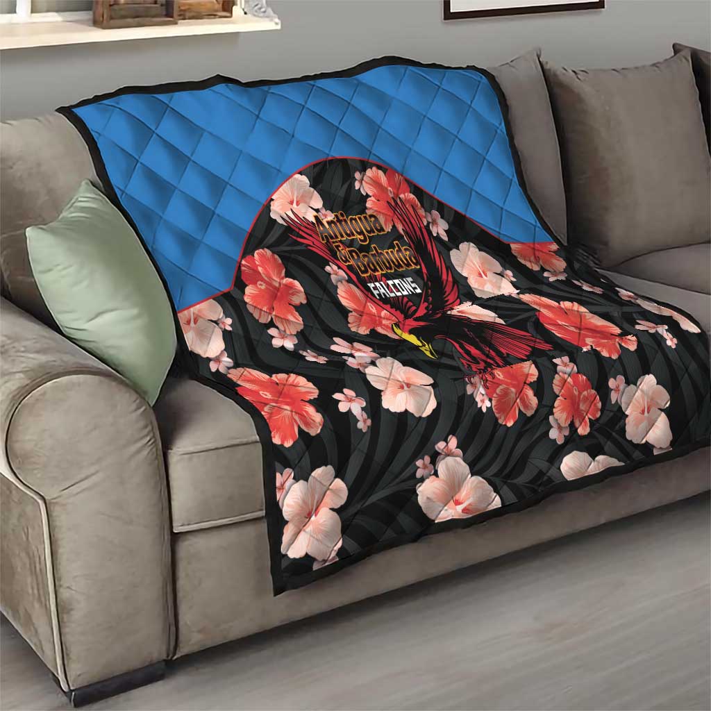 Antigua and Barbuda Cricket Quilt 2025 Go Falcons Tropical Style - Wonder Print Shop
