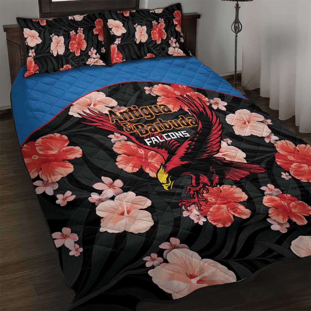 Antigua and Barbuda Cricket Quilt Bed Set 2025 Go Falcons Tropical Style - Wonder Print Shop