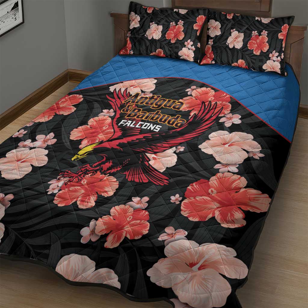 Antigua and Barbuda Cricket Quilt Bed Set 2025 Go Falcons Tropical Style - Wonder Print Shop