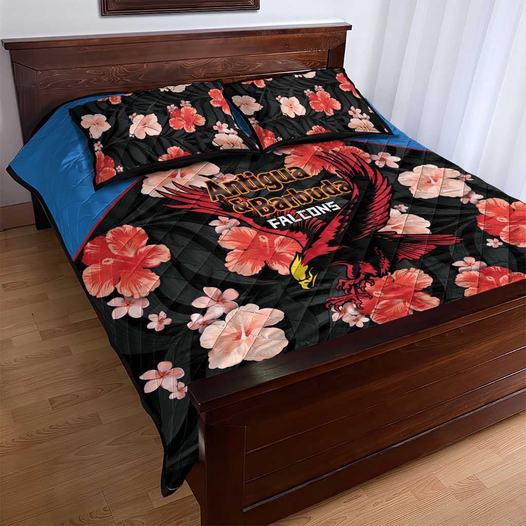 Antigua and Barbuda Cricket Quilt Bed Set 2025 Go Falcons Tropical Style - Wonder Print Shop
