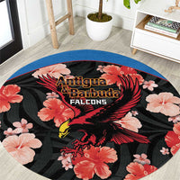 Antigua and Barbuda Cricket Round Carpet 2025 Go Falcons Tropical Style - Wonder Print Shop