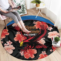Antigua and Barbuda Cricket Round Carpet 2025 Go Falcons Tropical Style - Wonder Print Shop