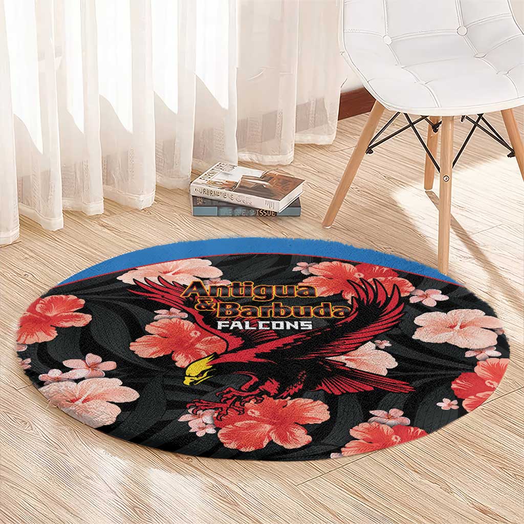 Antigua and Barbuda Cricket Round Carpet 2025 Go Falcons Tropical Style - Wonder Print Shop