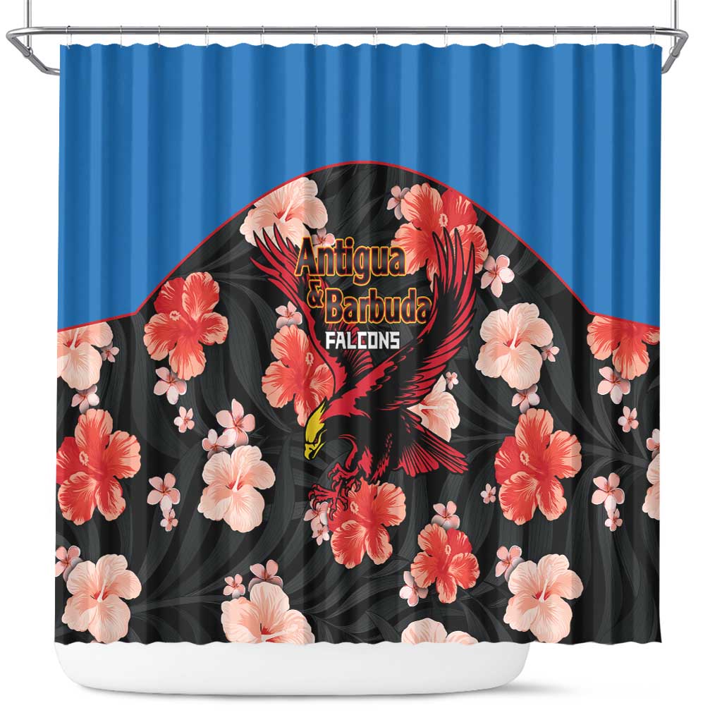 Antigua and Barbuda Cricket Shower Curtain 2025 Go Falcons Tropical Style - Wonder Print Shop