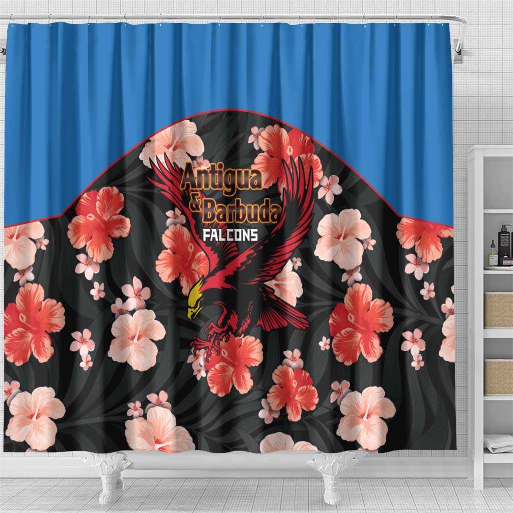 Antigua and Barbuda Cricket Shower Curtain 2025 Go Falcons Tropical Style - Wonder Print Shop