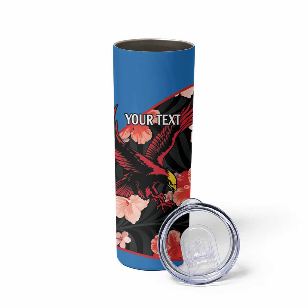 Custom Antigua and Barbuda Cricket Skinny Tumbler 2025 Go Falcons Tropical Style - Wonder Print Shop
