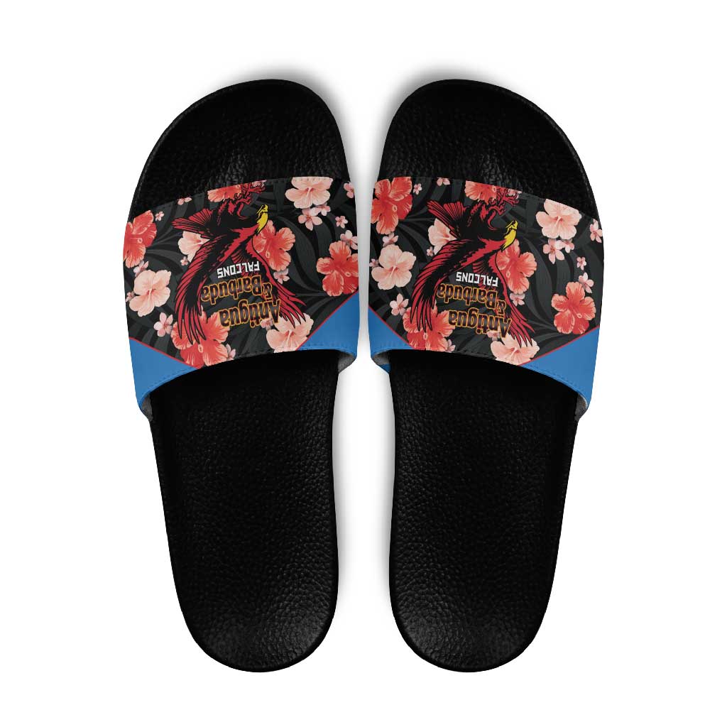 Antigua and Barbuda Cricket Slide Sandals 2025 Go Falcons Tropical Style - Wonder Print Shop