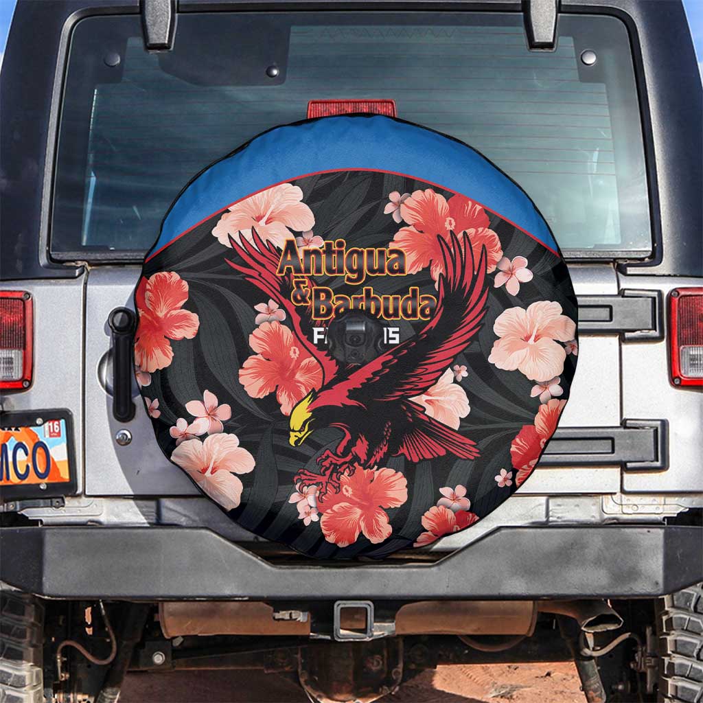 Antigua and Barbuda Cricket Spare Tire Cover 2025 Go Falcons Tropical Style - Wonder Print Shop