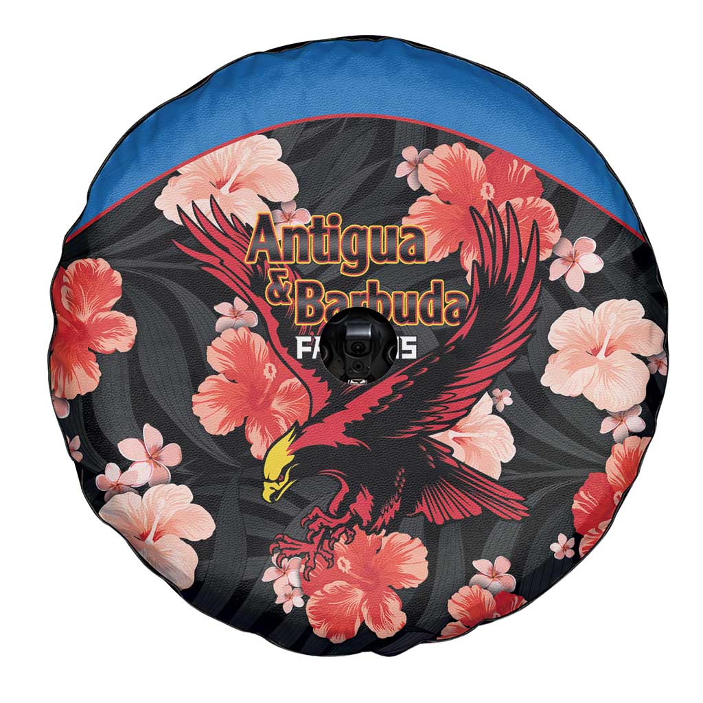 Antigua and Barbuda Cricket Spare Tire Cover 2025 Go Falcons Tropical Style - Wonder Print Shop