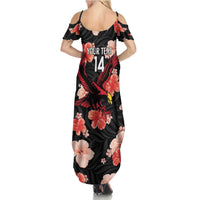 Custom Antigua and Barbuda Cricket Summer Maxi Dress 2025 Go Falcons Tropical Style - Wonder Print Shop