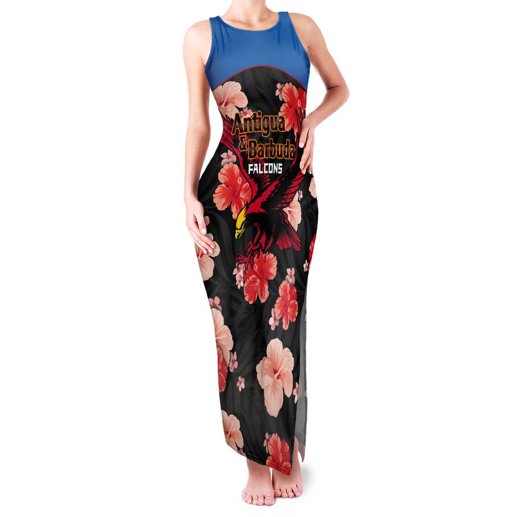 Custom Antigua and Barbuda Cricket Tank Maxi Dress 2025 Go Falcons Tropical Style - Wonder Print Shop
