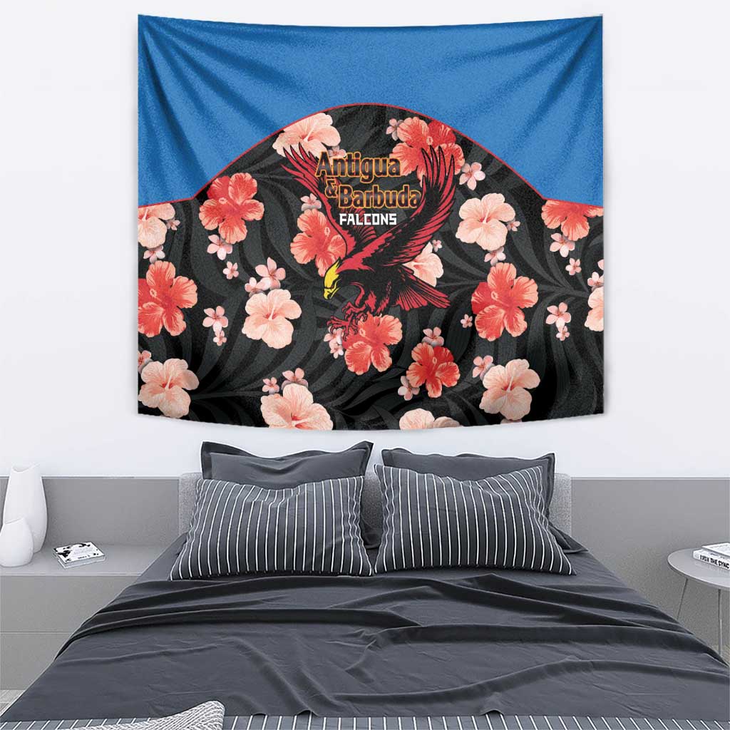 Antigua and Barbuda Cricket Tapestry 2025 Go Falcons Tropical Style - Wonder Print Shop