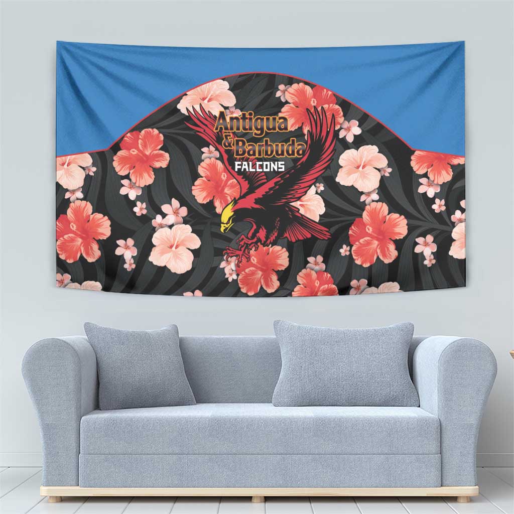 Antigua and Barbuda Cricket Tapestry 2025 Go Falcons Tropical Style - Wonder Print Shop