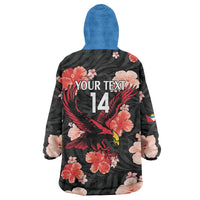 Custom Antigua and Barbuda Cricket Wearable Blanket Hoodie 2025 Go Falcons Tropical Style - Wonder Print Shop