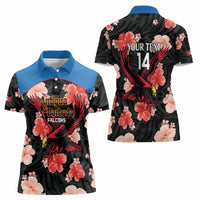 Custom Antigua and Barbuda Cricket Women Polo Shirt 2025 Go Falcons Tropical Style - Wonder Print Shop