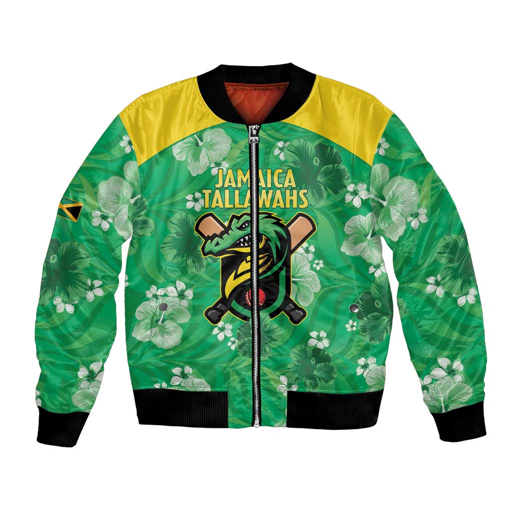 Custom Jamaica Cricket Bomber Jacket Fi Wi Tallawahs Tropical Style - Wonder Print Shop