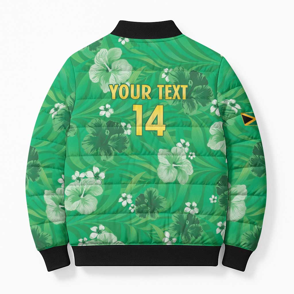 Custom Jamaica Cricket Bomber Puffer Jacket Fi Wi Tallawahs Tropical Style - Wonder Print Shop