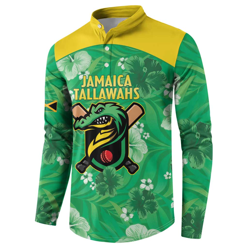 Custom Jamaica Cricket Button Sweatshirt Fi Wi Tallawahs Tropical Style - Wonder Print Shop