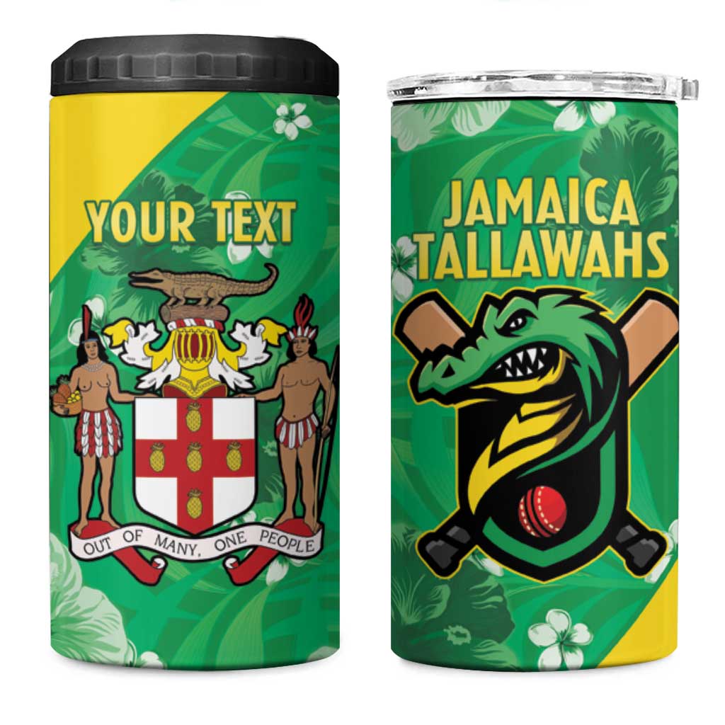 Custom Jamaica Cricket 4 in 1 Can Cooler Tumbler Fi Wi Tallawahs Tropical Style - Wonder Print Shop