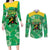Custom Jamaica Cricket Couples Matching Long Sleeve Bodycon Dress and Long Sleeve Button Shirt Fi Wi Tallawahs Tropical Style - Wonder Print Shop
