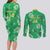 Custom Jamaica Cricket Couples Matching Long Sleeve Bodycon Dress and Long Sleeve Button Shirt Fi Wi Tallawahs Tropical Style - Wonder Print Shop