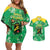 Custom Jamaica Cricket Couples Matching Off Shoulder Short Dress and Hawaiian Shirt Fi Wi Tallawahs Tropical Style - Wonder Print Shop