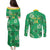 Custom Jamaica Cricket Couples Matching Puletasi and Long Sleeve Button Shirt Fi Wi Tallawahs Tropical Style - Wonder Print Shop