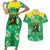 Custom Jamaica Cricket Couples Matching Short Sleeve Bodycon Dress and Hawaiian Shirt Fi Wi Tallawahs Tropical Style - Wonder Print Shop